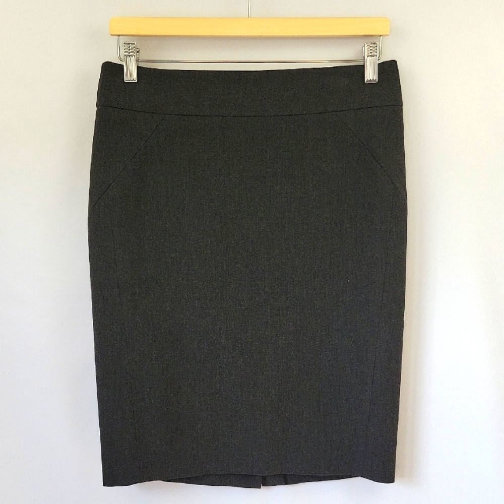 LOFT Classic Pencil Skirt Charcoal Gray Size 6